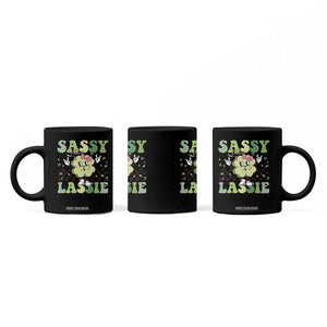 Funny St Patrick's Day Sassy Little Lassie Coffee Mug Retro Groovy Clover TS11 Print Your Wear