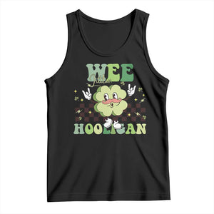 Funny St Patrick's Day Wee Little Hooligan Tank Top Retro Groovy Clover TS11 Black Print Your Wear