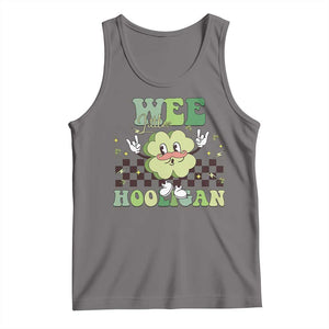 Funny St Patrick's Day Wee Little Hooligan Tank Top Retro Groovy Clover TS11 Deep Heather Print Your Wear