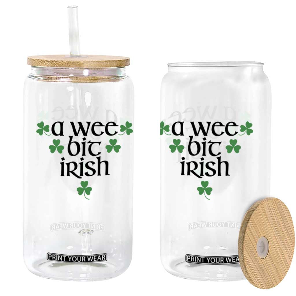 Funny Irish Heritage Glass Can A Wee Bit Irish St Patrick's Day Shamrock TS11 Print Your Wear