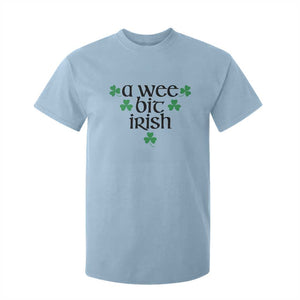 Funny Irish Heritage T Shirt For Kid A Wee Bit Irish St Patrick's Day Shamrock TS11 Light Blue Print Your Wear