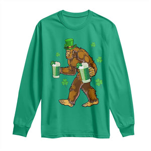 Funny Bigfoot St Patrick's Day Irish Beer Drinking Long Sleeve Shirt TS11 Irish Green Print Your Wear