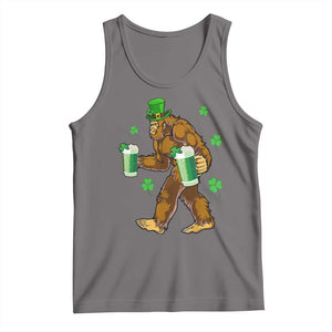 Funny Bigfoot St Patrick's Day Irish Beer Drinking Tank Top TS11 Deep Heather Print Your Wear