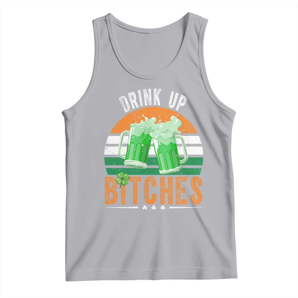 Funny St Patrick's Day Irish Beer Drinking Tank Top Drink Up Bitches Beer Mug TS11 Athletic Heather Print Your Wear
