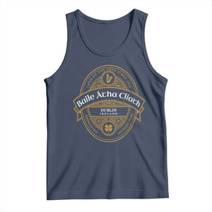 Dublin Ireland Tank Top Baile Atha Cliath Land Of The Free Since 1916 TS11 Navy Print Your Wear