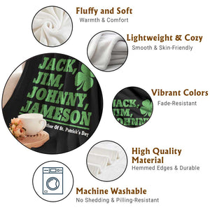 Funny St Patricks Day Irish Fathers Jack Jim Johnny Jameson Throw Blanket TS11 Print Your Wear