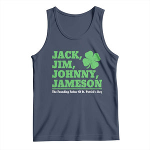 Funny St Patricks Day Irish Fathers Jack Jim Johnny Jameson Tank Top TS11 Navy Print Your Wear