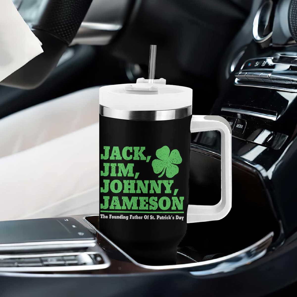 Funny St Patricks Day Irish Fathers Jack Jim Johnny Jameson Tumbler With Handle TS11 Print Your Wear