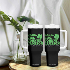 Funny St Patricks Day Irish Fathers Jack Jim Johnny Jameson Tumbler With Handle TS11 Print Your Wear