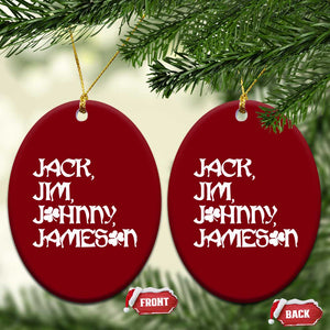 Jack Jim Johnny Jameson St Patricks Day Whiskey Shamrock Ceramic Ornament TS11 Print Your Wear