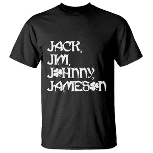 Jack Jim Johnny Jameson St Patricks Day Whiskey Shamrock T Shirt TS11 Black Print Your Wear