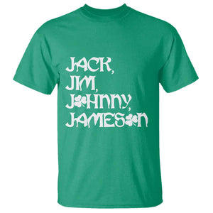 Jack Jim Johnny Jameson St Patricks Day Whiskey Shamrock T Shirt TS11 Irish Green Print Your Wear