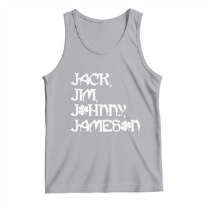 Jack Jim Johnny Jameson St Patricks Day Whiskey Shamrock Tank Top TS11 Athletic Heather Print Your Wear