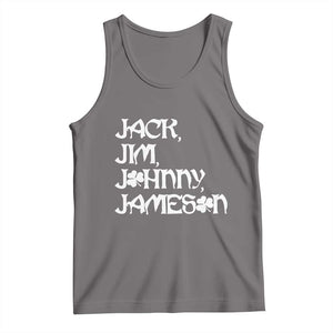 Jack Jim Johnny Jameson St Patricks Day Whiskey Shamrock Tank Top TS11 Deep Heather Print Your Wear