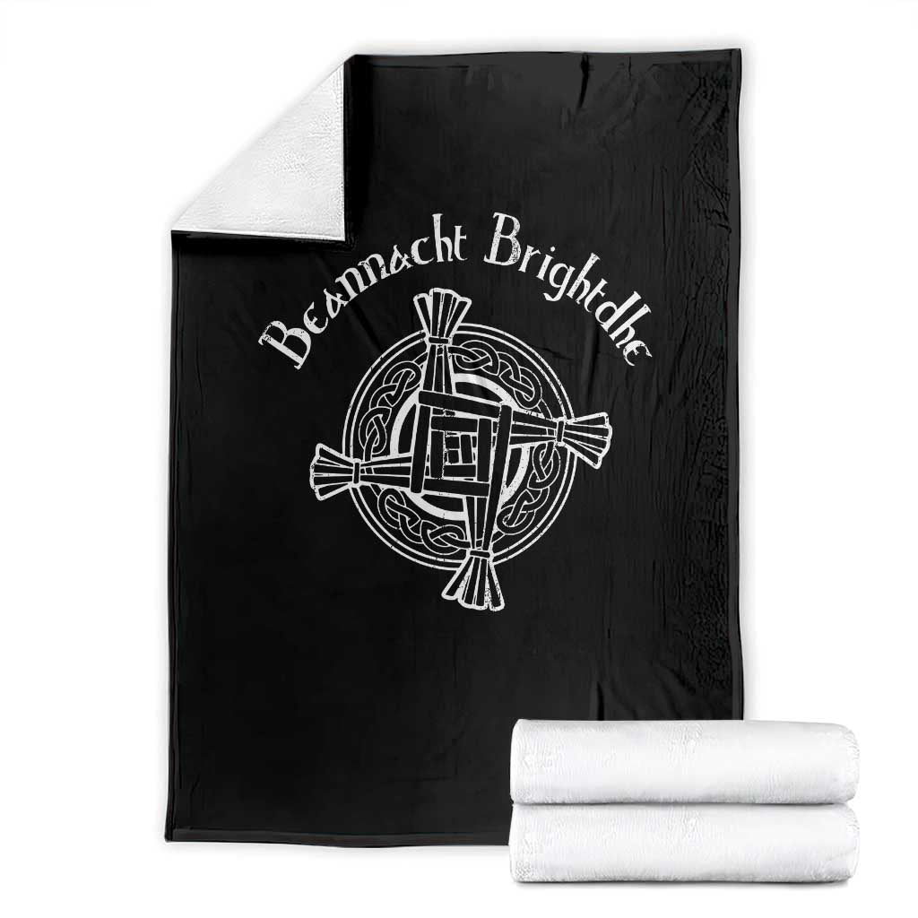 St Brigids Day Throw Blanket Beannacht Brighdhe Gaelic Irish Imbolc TS11 Black Print Your Wear