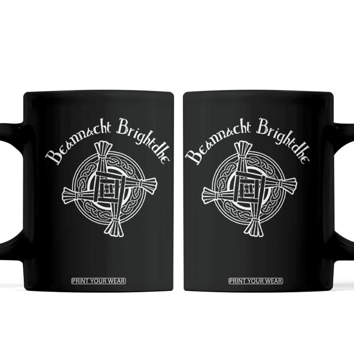St Brigids Day Coffee Mug Beannacht Brighdhe Gaelic Irish Imbolc TS11 Black Print Your Wear
