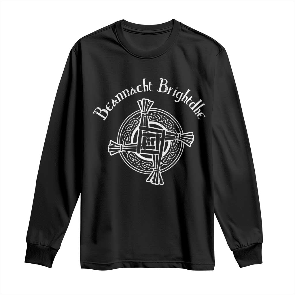St Brigids Day Long Sleeve Shirt Beannacht Brighdhe Gaelic Irish Imbolc TS11 Black Print Your Wear