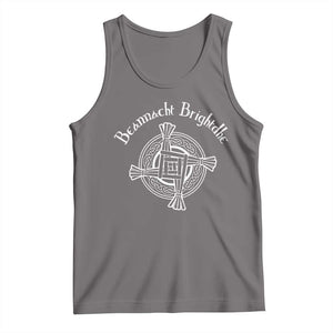 St Brigids Day Tank Top Beannacht Brighdhe Gaelic Irish Imbolc TS11 Deep Heather Print Your Wear