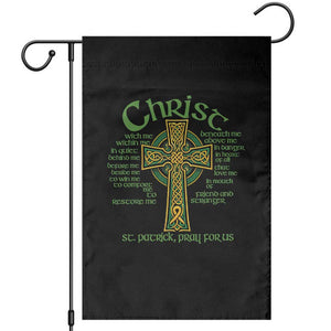 Christ St Patrick Pray For Us Christian Catholic Religious Celtic Cross Garden Flag TS11 Black Print Your Wear