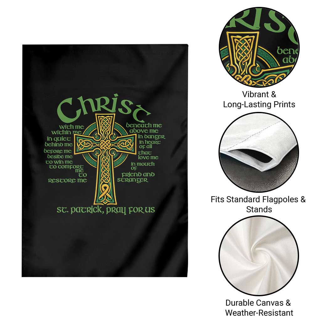 Christ St Patrick Pray For Us Christian Catholic Religious Celtic Cross Garden Flag TS11 Print Your Wear