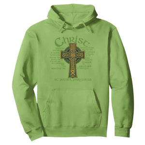 Christ St Patrick Pray For Us Christian Catholic Religious Celtic Cross Hoodie TS11 Lime Print Your Wear