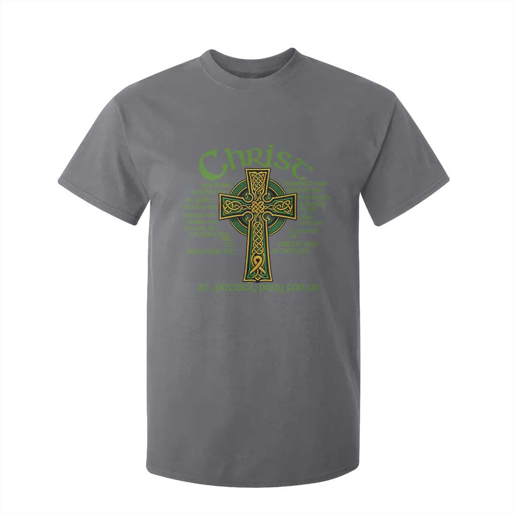 Christ St Patrick Pray For Us Christian Catholic Religious Celtic Cross T Shirt For Kid TS11 Charcoal Print Your Wear