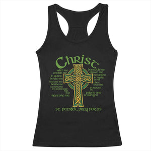 Christ St Patrick Pray For Us Christian Catholic Religious Celtic Cross Racerback Tank Top TS11 Black Print Your Wear