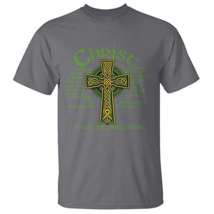 Christ St Patrick Pray For Us Christian Catholic Religious Celtic Cross T Shirt TS11 Charcoal Print Your Wear