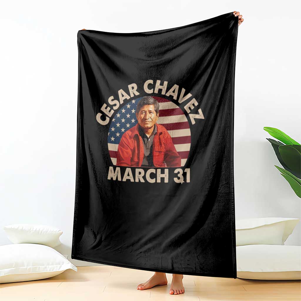 Cesar Chavez Day Throw Blanket March Holiday Hispanic Heritage American Flag TS11 Print Your Wear