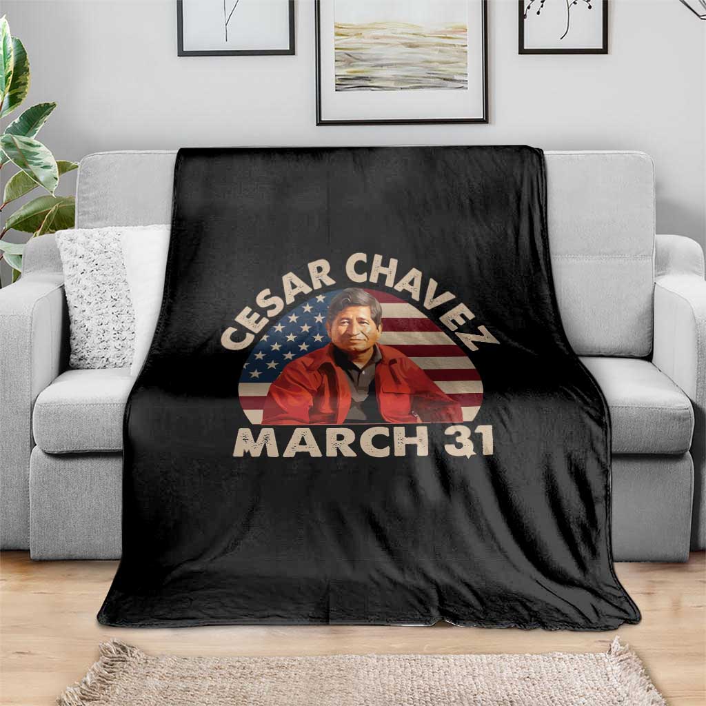 Cesar Chavez Day Throw Blanket March Holiday Hispanic Heritage American Flag TS11 Print Your Wear