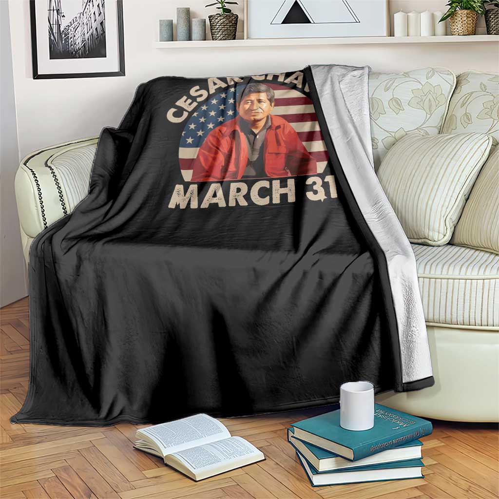 Cesar Chavez Day Throw Blanket March Holiday Hispanic Heritage American Flag TS11 Print Your Wear