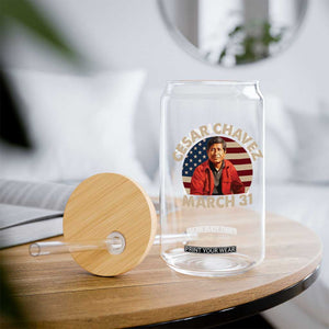 Cesar Chavez Day Glass Can March Holiday Hispanic Heritage American Flag TS11 Print Your Wear