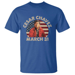 Cesar Chavez Day T Shirt March Holiday Hispanic Heritage American Flag TS11 Royal Blue Print Your Wear