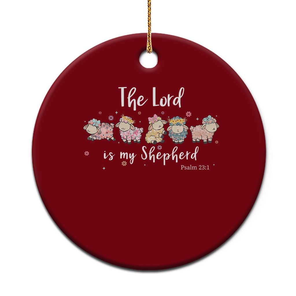 The Lord Is My Shepherd Ceramic Ornament Christian Easter Day Religious Sheep TS11 1pc Red Print Your Wear