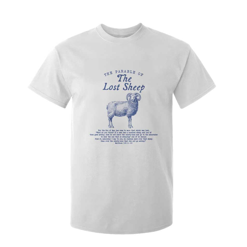 The Parable Of The Lost Sheep T Shirt For Kid Christian Bible Verse Matthew 18 TS11 White Print Your Wear
