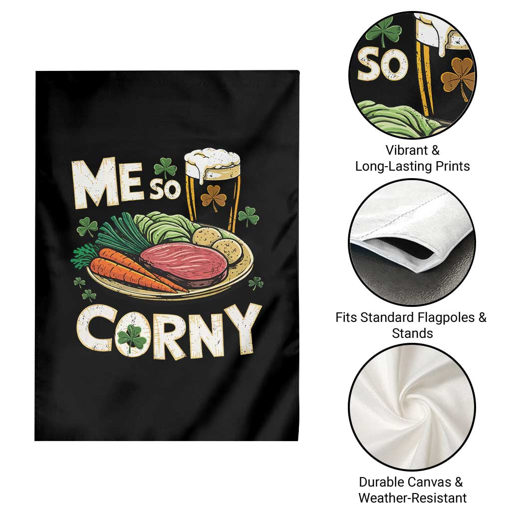Funny St Patricks Day Me So Corny Garden Flag Stout Irish Corned Beef TS11 Print Your Wear