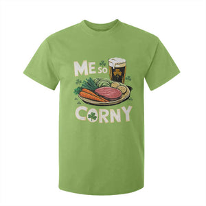 Funny St Patricks Day Me So Corny T Shirt For Kid Stout Irish Corned Beef TS11 Lime Print Your Wear