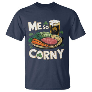 Funny St Patricks Day Me So Corny T Shirt - Stout Irish Corned Beef TS11 Navy Print Your Wear