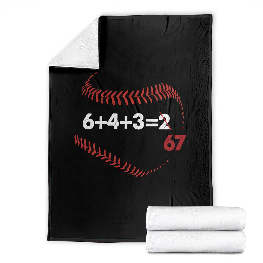 Funny 6432 67 Baseball Throw Blanket Double Play Outs Baseball Player TS11 Black Print Your Wear