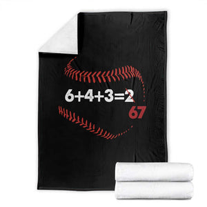 Funny 6432 67 Baseball Throw Blanket Double Play Outs Baseball Player TS11 Black Print Your Wear