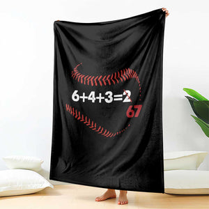 Funny 6432 67 Baseball Throw Blanket Double Play Outs Baseball Player TS11 Print Your Wear