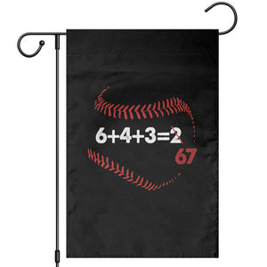 Funny 6432 67 Baseball Garden Flag Double Play Outs Baseball Player TS11 Black Print Your Wear