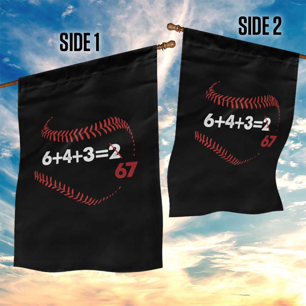 Funny 6432 67 Baseball Garden Flag Double Play Outs Baseball Player TS11 Print Your Wear