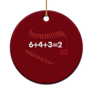 Funny 6432 67 Baseball Ceramic Ornament Double Play Outs Baseball Player TS11 1pc Red Print Your Wear