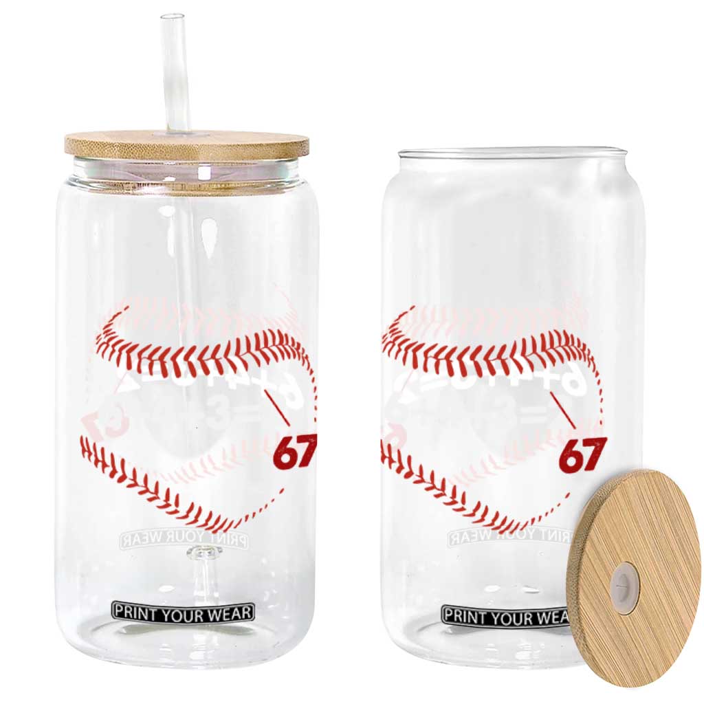 Funny 6432 67 Baseball Glass Can Double Play Outs Baseball Player TS11 Print Your Wear
