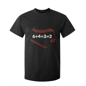 Funny 6432 67 Baseball T Shirt For Kid Double Play Outs Baseball Player TS11 Black Print Your Wear