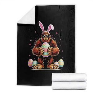 Funny Bigfoot Easter Day Bunny Sasquatch Egg Throw Blanket TS11 Black Print Your Wear