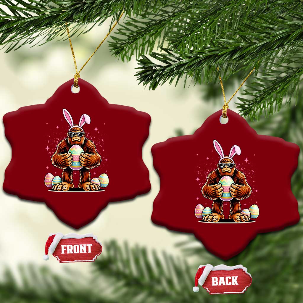 Funny Bigfoot Easter Day Bunny Sasquatch Egg Ceramic Ornament TS11 Print Your Wear