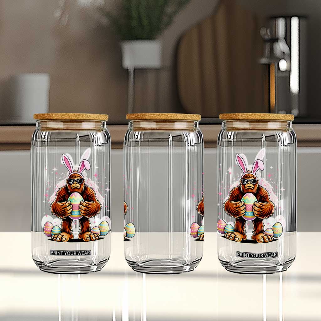 Funny Bigfoot Easter Day Bunny Sasquatch Egg Glass Can TS11 Print Your Wear