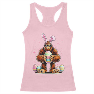 Funny Bigfoot Easter Day Bunny Sasquatch Egg Racerback Tank Top TS11 Light Pink Print Your Wear